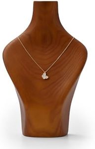 Woodten Solid Wood Jewelry Bust Necklace Display Showcase Jewelry Necklace Stand Display Holder(H9.76)