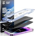 SMARTDEVIL 2 Pack for iPhone 14 Pro Max (6.7 Inch) Privacy Screen Protector, 9H Protection Anti-Spy Privacy Glass Tempered Film with Auto Dust-Elimination Install, Bubble Free