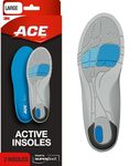 ACE Insoles Active, Shaped by Superfeet, Max Shock Absorption, One Pair, Large