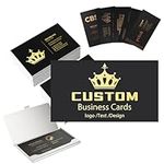 Customizable Business Cards, 1000 Count, Double-Sided Printing, Logo Option, Water Resistant, White