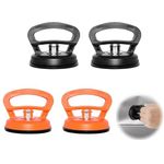 4 Pcs Car Dent Puller Set, Small Dent Removal Kit, Powerful Suction Cup Dent Puller for Cars Body, Screen, Car Dent Repair, Paintless Dent Repair Kit for Glass, Tiles, Objects Moving (Black, Orange)