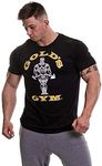 Gold's Gym GGTS002 Men's Muscle Joe Premium Fitness Workout T-Shirt Black