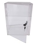 PC3721 ® 1 High Gloss Clear 2 Shelf Acrylic Display Case with Front Door & Security Lock DB289K-08VR