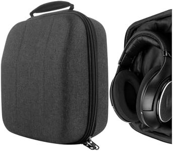 Geekria Shield Case for Large-Sized Over-Ear Headphones, Replacement Protective Hard Shell Travel Carrying Bag with Cable Storage, Compatible with Sennheiser HD660s 2, HD599, AKG K371 (Dark Grey)