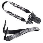 Kraptick DSLR Camera Straps, Camera Crossing Body Strap, Wolven Pattern Canvas Camera Neck Shoulder Strap Belt Compatible with All DSLRs/SLRs, Camera Accessories for Men and Women (Pack of 2) (MFP973)