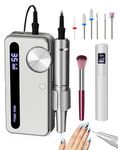 Electric Nail Drill with 6 Nail Drill Bits, Atopskins 35000 Rpm Nail Drill for Gel Nails, Electric Nail File with UV Lamp, Professional Nail Drill for Salon & Home Use