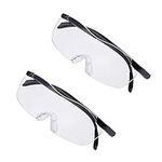 Angzhili 2 Pairs Big Vision Magnifying Glasses 160 Times Magnifying Eyewear