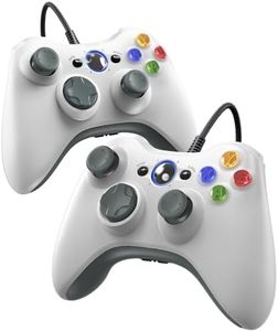 Gamrombo Wired Controller for Xbox 360-2 Pack, Compatible with xbox 360/360 S/360 E, with Dual-Vibration, 2.5mm headphone Jack