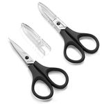 Beaditive Lightweight Sewing and Embroidery Scissors Set (2 PC) | Sewing, Embroidery, Paper Cutting, Crafting | Stainless Steel | Protective Cover (4 in)