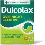 Dulcolax Stimulant Laxative Tablets, Predictable & Effective Constipation Relief, Relieves Straining & Bloating, Bisacodyl 5 mg, 50 Count