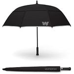 Weatherman Umbrella - Automatic Open Golf Umbrella - Golf Extra Large Big Oversize Windproof for Golf Bag Push Cart w/UV Protection - Waterproof Heavy Duty Umbrellas for Rain Sun (Black, 172.7 cm)