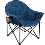 Yestomo Camping Chairs for Adults, Oversized Lawn Chairs, Moon Lence Folding Heavy Duty Camp Chair with Carry Bag, Support to 450LBS