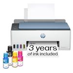 HP Smart Tank 5102 Wireless All-in-One Refillable Printer, Scanner, Copier with up to 3 Years of Ink Included, Best for Home, Cartridge-Free.