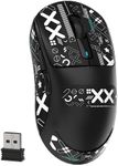 MAMBASNAKE x Attack Shark X3 Wireless Gaming Mouse, 49g Ultralight, PixArt PAW3395 26000 DPI, Bluetooth/2.4Ghz /Wired Tri-Mode, 200Hrs Rechargeable Battery, Kailh GM8.0 Switch for MAC/Win（Black&Tape）