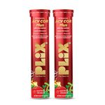 PLIX ACV CQR Plus Effervescent | Clinically Studied CQR-300® & Apple Cider Vinegar | Supports Fat Reduction, Waist & Hip Slimming, Metabolism & Appetite Control | 15 Effervescent Tablets Per Tube | Pack of 2
