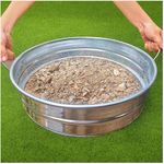 19'' Large Soil Sifter with Handles, Compost Sifter for Gardening, Dirt Sifter,Rock Sifter,Garden Sieve for Soil Compost Dirt Rocks Pellet Gravel Sand Leaves,Garden Tool 19" x19"x4.3" with 1/4" Mesh