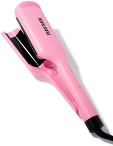 Trademark Beauty Babe Waves X 2 Barrel Curling Iron Hair Waver, 1.25" Quick Heat, Adjustable Temperature Hair Curler, Perfect Beach Waver, Hair Styling Tools, Pink