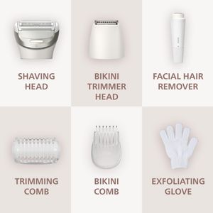 Philips Lady Shaver Series 8000 – White Electric Hair Removal