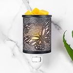 EQUSUPRO Metal Plug-in Wax Melter Warmer Candle Warmer Wax Electric Burner Melter Fragrance Warmer Night Light for Home Office Bedroom Living Room Gifts Decor