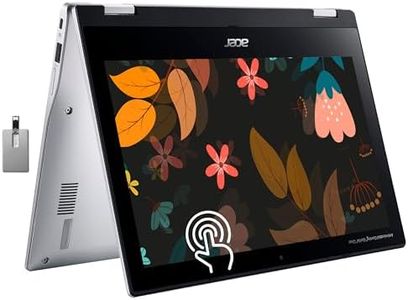 Acer Chromebook Spin 311 2-in-1 IPS Touchscreen Laptop,11.6" HD Display, MediaTek Kompanio 500 MT8183C, 4GB LPDDR4X, 64GB eMMC, WiFi 5, HD Webcam, Pure Silver, Chrome OS, 128GB USB Card