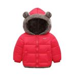 Tricycle Clothing Kids Boys & Girls Unisex Warm Full Sleeves Reversible Quilted Furr Jacket With Hood (3-4 Year, Red)