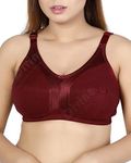 D DIVINE Reason for million smiles Women's Soft Combed Cotton Non-Padded Non-Wired High Support Full Figure Bra Combo Pack of 3 34D Assorted