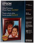 Epson Ultra Premium Photo Paper Glossy (8.5x11 Inches, 25 Sheets) (S042182)