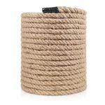 Roopeem Hemp Rope 12mm 50FT Jute Twine Rope Heavy Duty Thick Twine Gardening Natural Burlap Twine String Soft Jute String