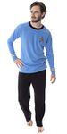 INTIMO Star Trek Original Series Men's Commander Spock Uniform Costume Sleepwear Pajama Set (Large)