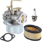 New 640152 Carburetor + 33268 Air Filter+ Spark Plug for Tecumseh 640152A 640023 640051 640140 640152 HM80 HM90 HM100 8-10 HP Engine Snow Blower Mower 5000w Generator