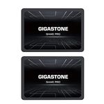 Gigastone SATA SSD 256GB (2-Pack) 2.5 inch SSD 510MB/s upgrade Laptop PC Memory and Storage PS4 HDD Replacement 2.5" Internal Solid State Hard Drives SATA III SLC Cache 3D NAND Game Pro Performance