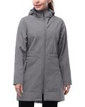 33,000ft Women’s Lightweight Softshell Jacket with Hood Waterproof Ladies Functional Jacket Fleece Lined Windbreaker Breathable Raincoat Active Hooded Long Coats for Cycling Hiking Outdoor