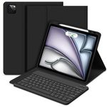 Bettdow for iPad Air 6th Gen 13" M2 2024 Keyboard Case, Detachable Wireless Keyboard, Case with Pencil Holder for iPad Pro 12.9 Inch 3rd/4th/5th/6th Gen 2018-2022, iPad Air 13 Inch M2 2024 (Black)