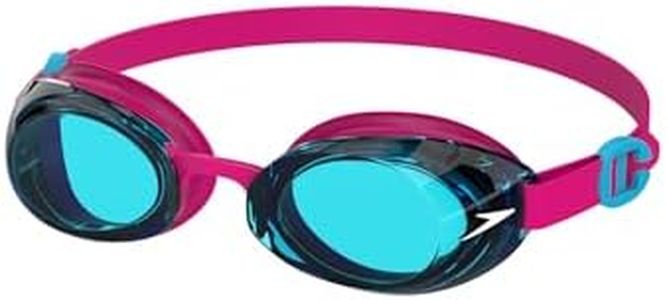 Speedo Unisex Kids Jet 2.0 Anti Fog Coated Lens Swim Goggles (Age Range - 6-14 Years) - Pink & Blue
