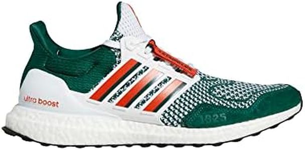 adidas Ultraboost 1 DNA Running Shoes Men's, Cloud White/Collegiate Orange/Dark G, 8.5 US