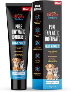 Vet Strength Pure Enzymatic Dog & Cat Toothpaste | 100g Beef Flavour | Enzyme Pet Toothpaste for Tartar Removal, Bad Breath, Teeth Cleaning | Safe for Puppies & Kittens