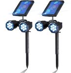 Bionic Spotlight Duo by Bell+Howell Solar Lights Outdoor with Motion Sensor 14 LED Lights Super Bright Waterproof Landscape Spotlights for Patio Garden Garage Outdoor Lighting As Seen On TV Set of 2