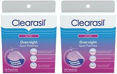 Clearasil Stubborn Acne Overnight Spot Pimple Patches, 18 Count (Pack of 2)