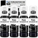 Printers Jack 400ml Black Sublimation Ink Refill for Printers ET-2720 ET-4700 ET-2760 ET-3760 ET-4760 ET-2700 ET-2750 ET-4750 L3110 L3150