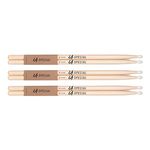 LA Specials Drum Sticks - 5B Drumsticks - Drum Sticks Set for Acoustic Drums or Electronic Drums - Oval Nylon Tip - Hickory Drum Sticks - Consistent Weight and Pitch - 3 Pairs