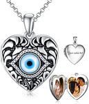 SOULMEET Heart Blue Evil Eye Locket