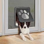 PETLESO Dog Door for Screen Door, Pet Automatic Lock Dog Door for Screen Dog Door Outdoor, Large 31 * 36cm