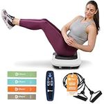 LifePro Vibration Plate Exercise Machine - Whole Body Workout Vibration Fitness Platform w/ Loop Bands - Home Training Equipment