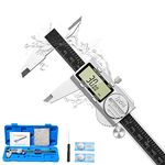 Raynesys Digital Caliper with Absolute Value Function 0-12" Inch/MM/Fraction Conversion, Stainless Steel Electronic Diameter Measuring Tool with Large LCD Screen, IP54 Waterproof Protection, Auto-Off