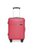 Swiss Military Pluto Maroon Hard-Sided Luggage Trolley Bag | Fixed Combination Lock | Polycarbonate | Zipper Divider | Lightweight | 24 inch