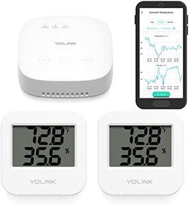 YoLink SpeakerHub & Two Temp/Humidity Sensors Starter Kit – Audio Hub Plays Tones/Sounds, Spoken Messages, Text Messages, LoRa-Powered ¼ Mile Range, Compatible with IFTTT, WiFi Required