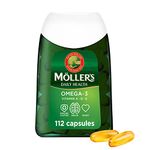 Moller’s ® | Omega-3 Capsules | Fish Oil | Nordic Omega-3 Dietary Supplement with EPA and DHA and Vitamins A, D and E | 166-year-old-brand | Daily Health | 112 Capsules