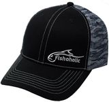 Fishoholic Snapback Baseball Fishing Hat - Mesh Trucker Fishing Gift for Dad Father