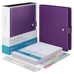 LUX PRO A5 - Daily Planner & appointment diary 2024 - Gratitude journal, wellness journal & Undated weekly planners and organisers - Desk journals for women & men - LUX Productivity (Purple Mulberry)