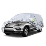 Koukou SUV Car Cover Custom Fit Honda Pilot from 2002 to 2024, Waterproof Car Cover All Weather for Automobiles Outdoor Indoor with Zipper Door, Sun Rain Dust Snow Protection.